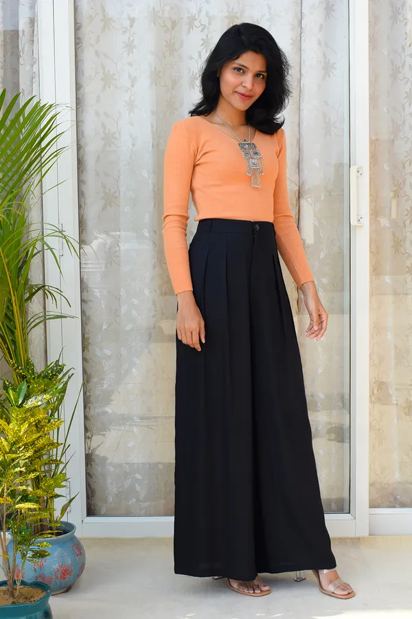 Black_Rayon_Bahamas_Pants_For_Women
