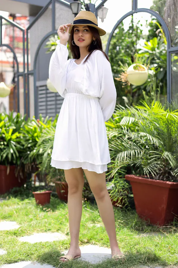 White_Rayon_Boho_Mini_Dress_For_Women