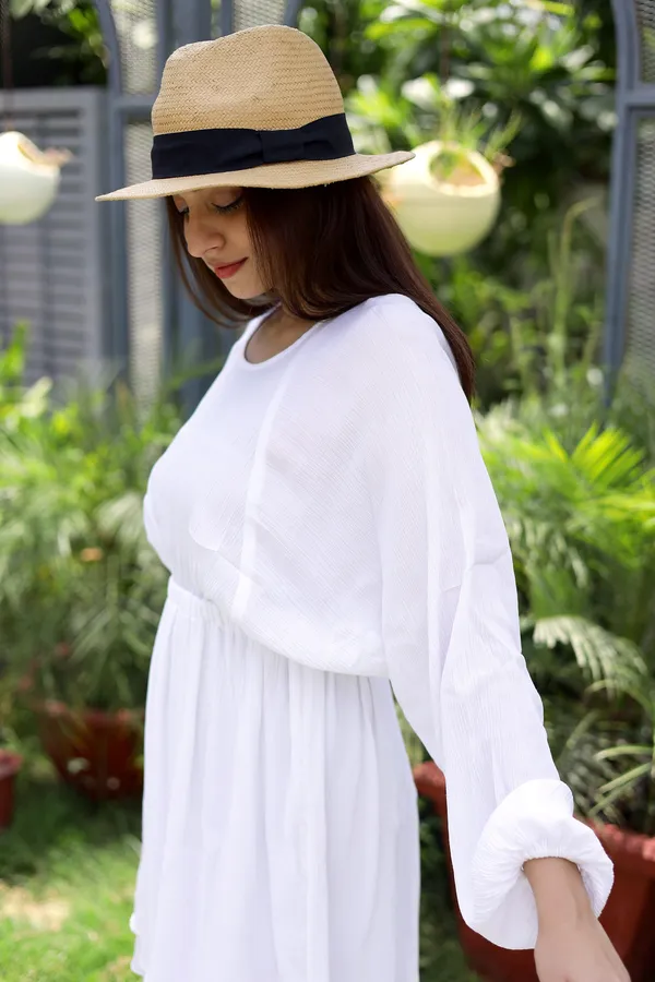 White_Rayon_Boho_Mini_Dress_For_Women