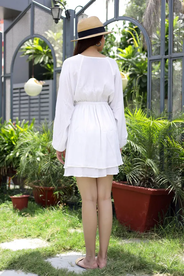 White_Rayon_Boho_Mini_Dress_For_Women