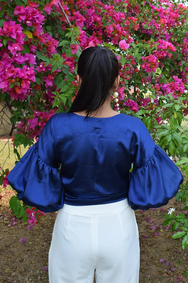 Navy_Blue_Satin_Aurelia_Blouse_For_Women