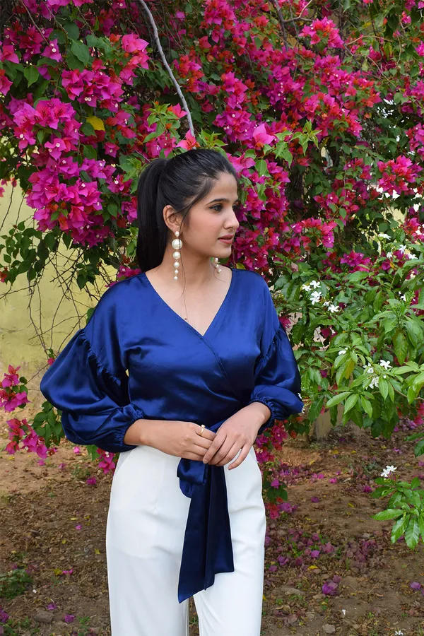 Navy_Blue_Satin_Aurelia_Blouse_For_Women