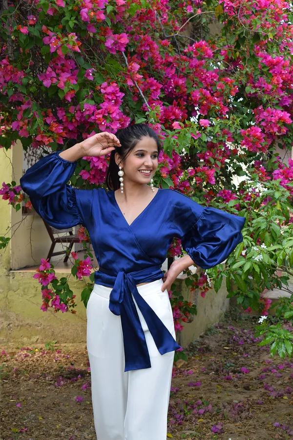 Navy_Blue_Satin_Aurelia_Blouse_For_Women