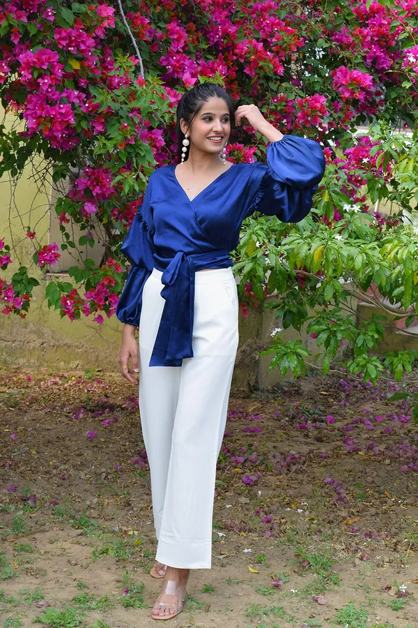 Navy_Blue_Satin_Aurelia_Blouse_For_Women
