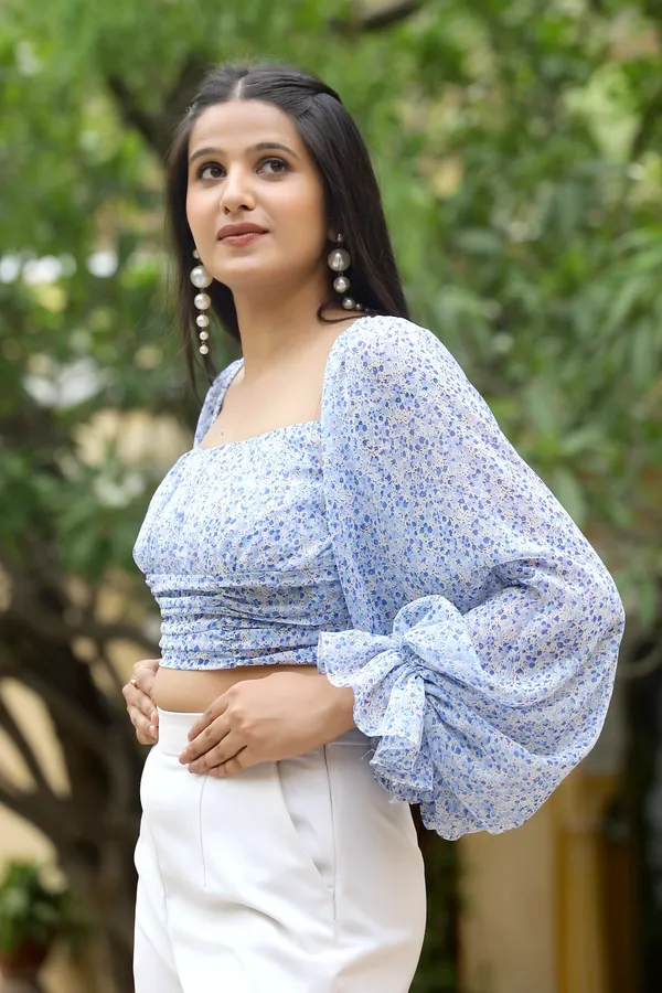 Blue_Chiffon__Sky_Bloom_Top_For_Women