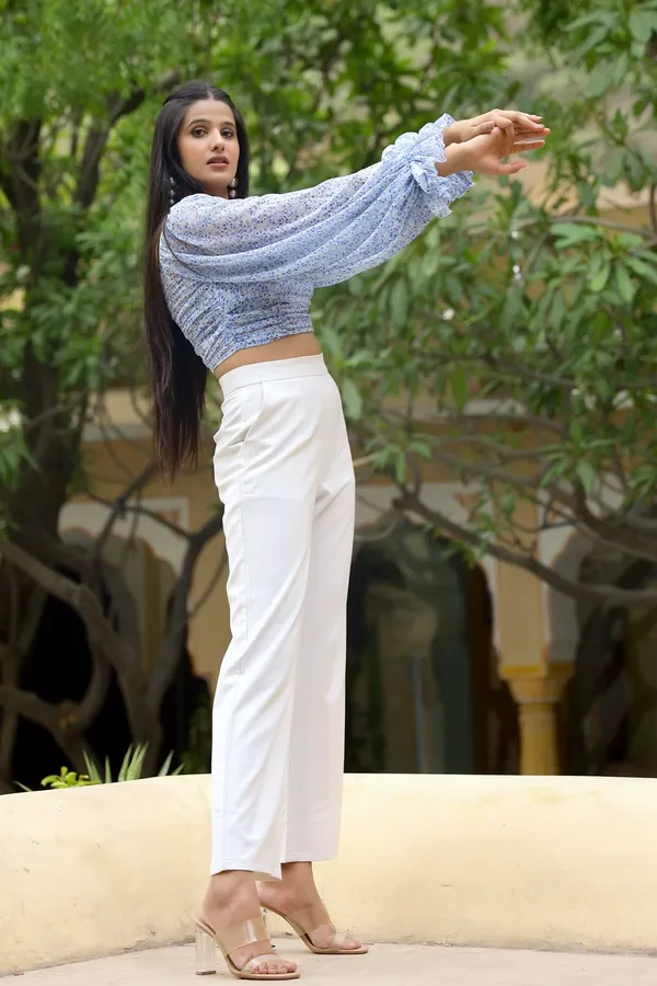 Blue_Chiffon__Sky_Bloom_Top_For_Women
