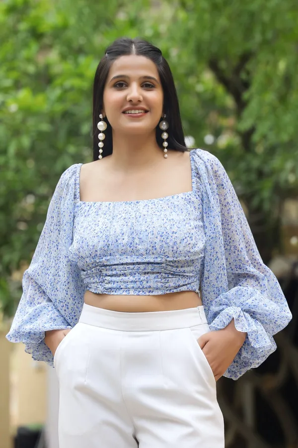 Blue_Chiffon__Sky_Bloom_Top_For_Women