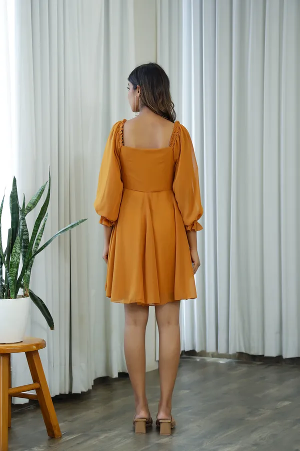Rust_Georgette_Hanya_Mini_Dress_For_Women