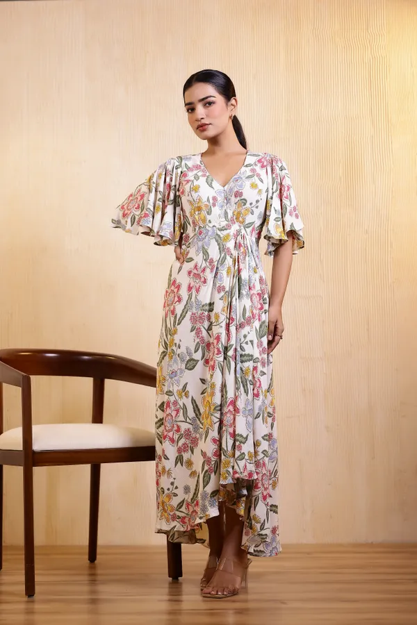 White_Cotton_Blend_Candy_Floral_Midi_Dress_For_Women