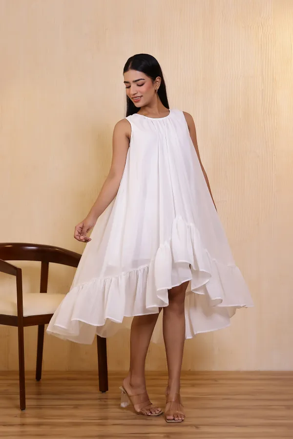 White_Georgette_Snowhite_Midi_Dress_For_Women