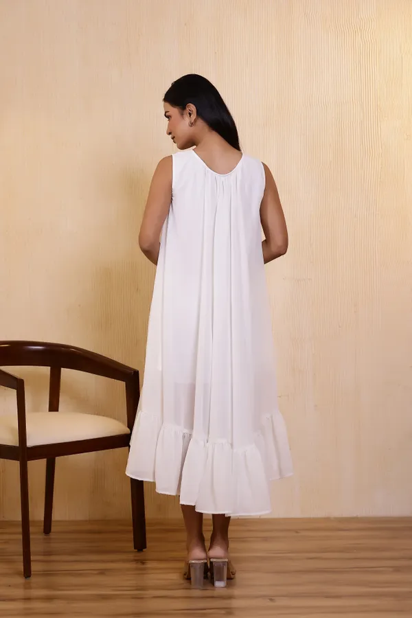 White_Georgette_Snowhite_Midi_Dress_For_Women