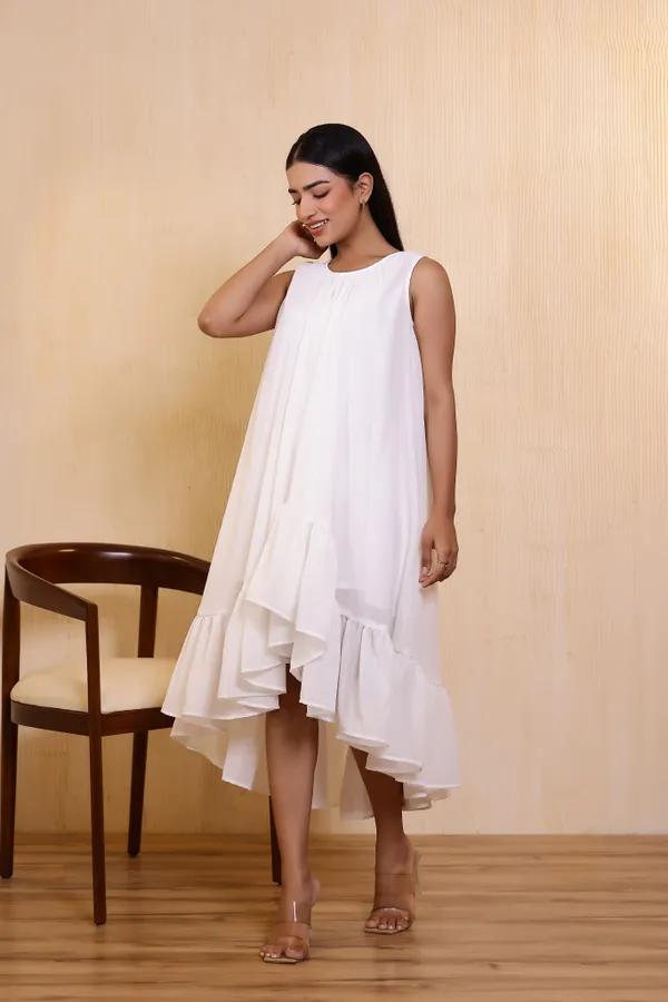 White_Georgette_Snowhite_Midi_Dress_For_Women