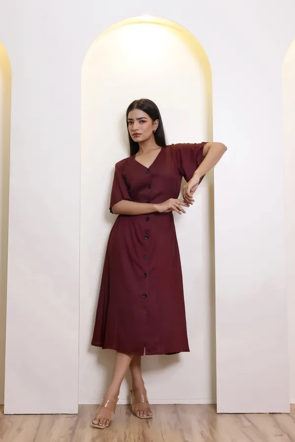 Wine_Rayon_Aura_Dress_For_Women