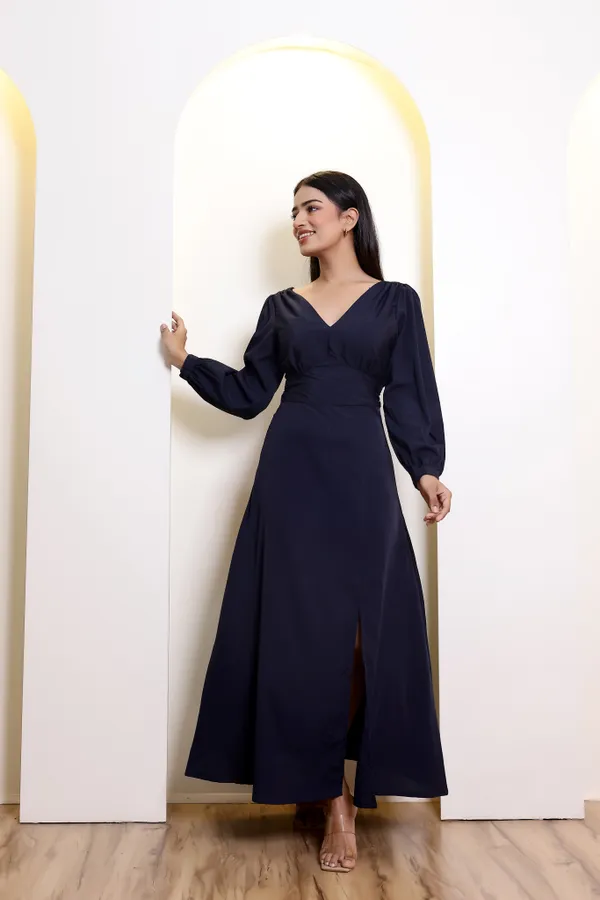 Navy_Blue_Polyester_Crepe_Gracia_Dress_For_Women
