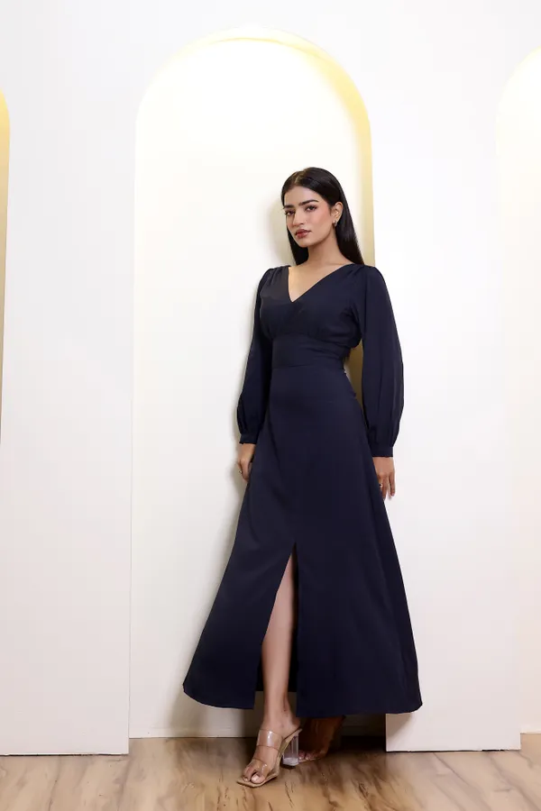 Navy_Blue_Polyester_Crepe_Gracia_Dress_For_Women
