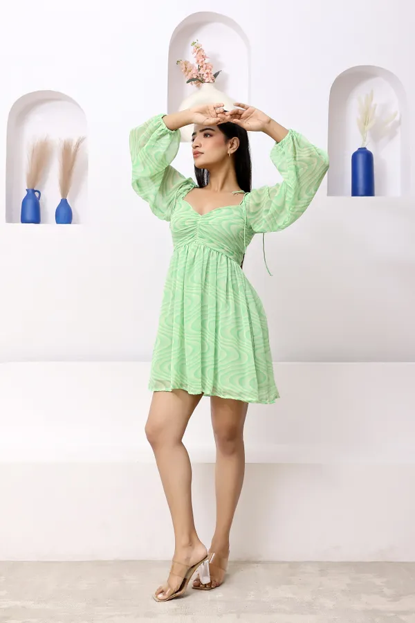 Green_Chiffon_Swirls_Mini_Dress_For_Women