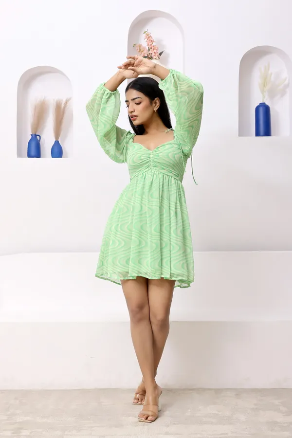 Green_Chiffon_Swirls_Mini_Dress_For_Women