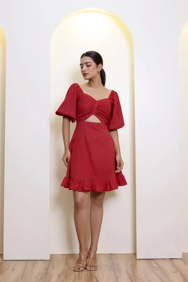 Red_Cotton_Radiant_Mini_Dress_For_Women