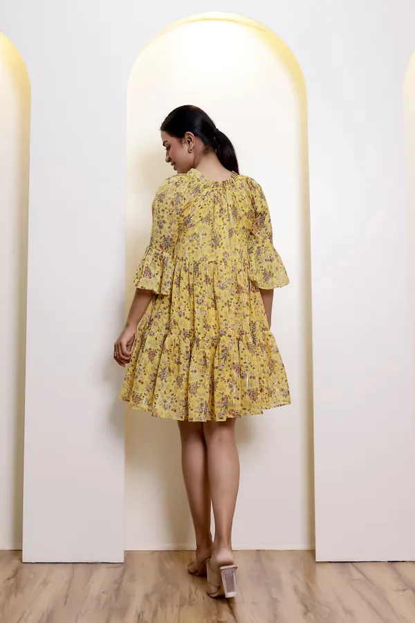 Yellow_Georgette_Alora_Mini_Dress_For_Women