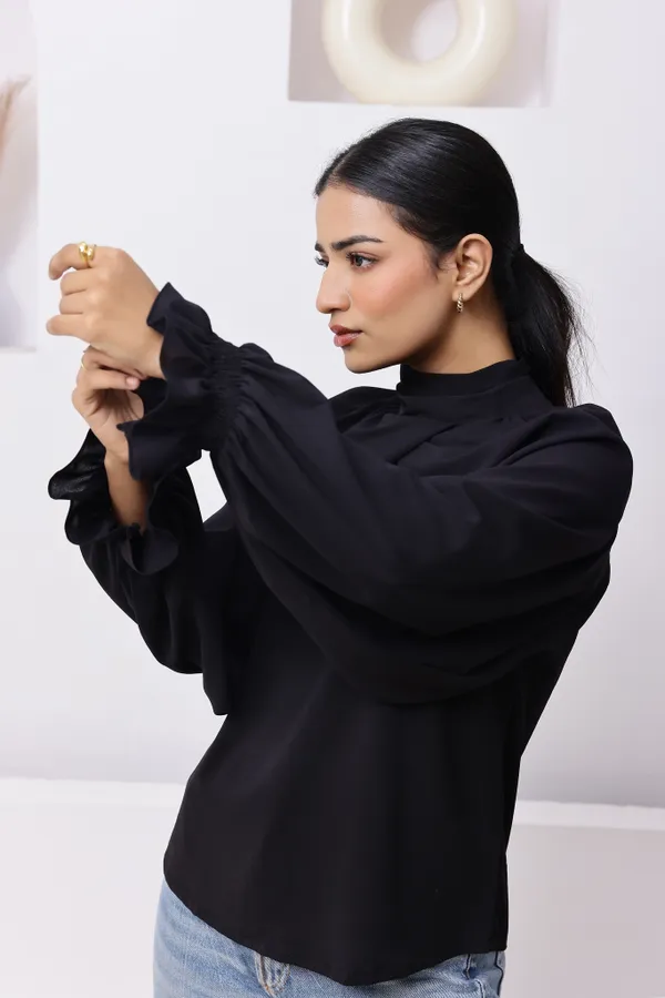 Black_Georgette_Nia_Top_For_Women