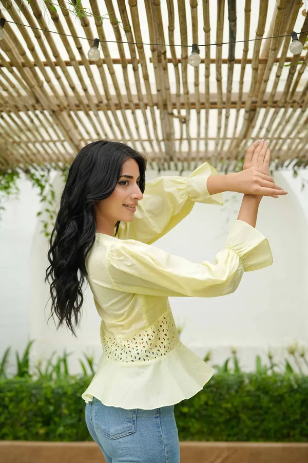 Yellow_Schiflli_Cotton_Top