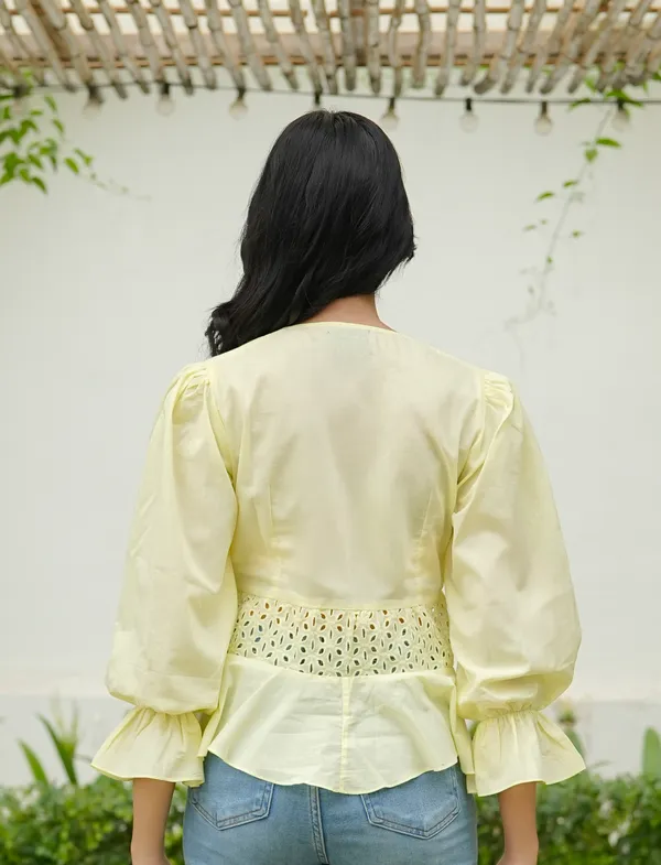 Yellow_Schiflli_Cotton_Top