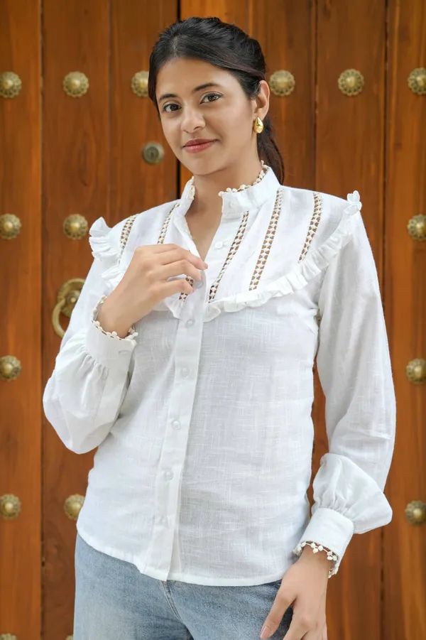 White_Lace_Cotton_Shirt