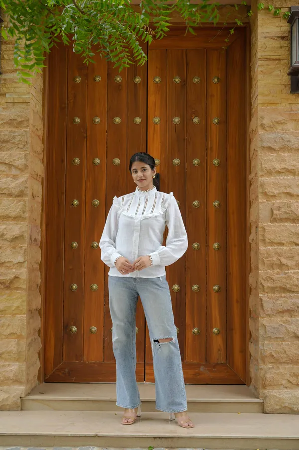 White_Lace_Cotton_Shirt