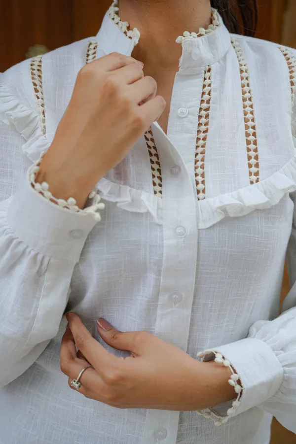 White_Lace_Cotton_Shirt