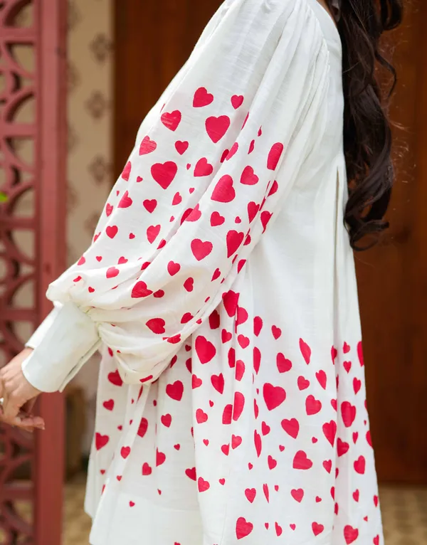 Red_heart_cotton_mini_dress