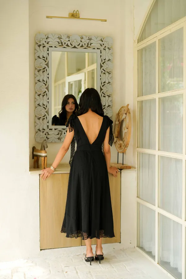 Black_dobby_chiffon_midi_dress