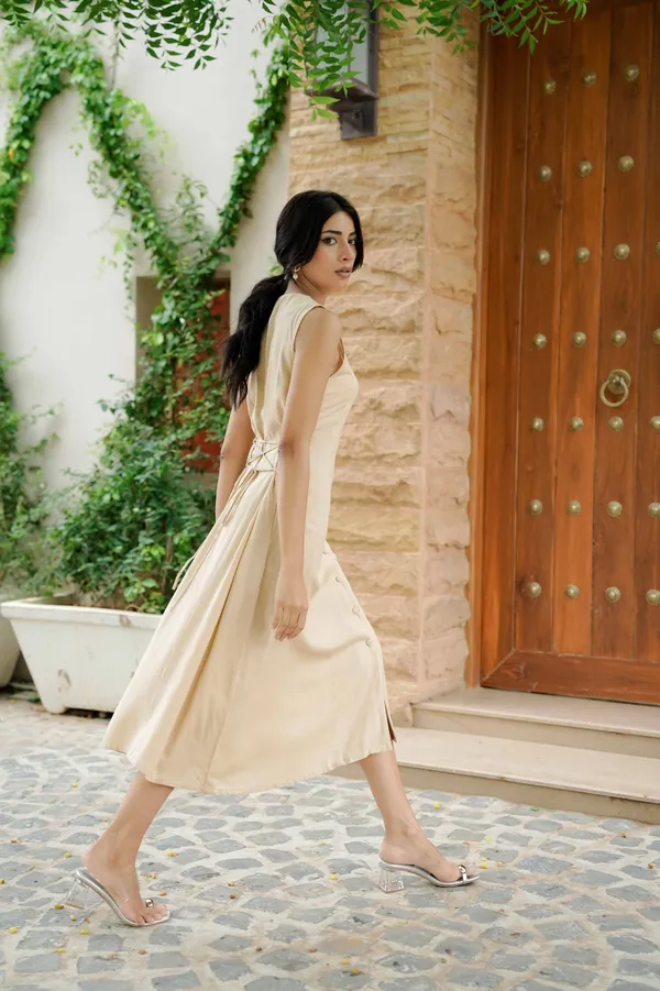 Nude_rayon_midi_dress