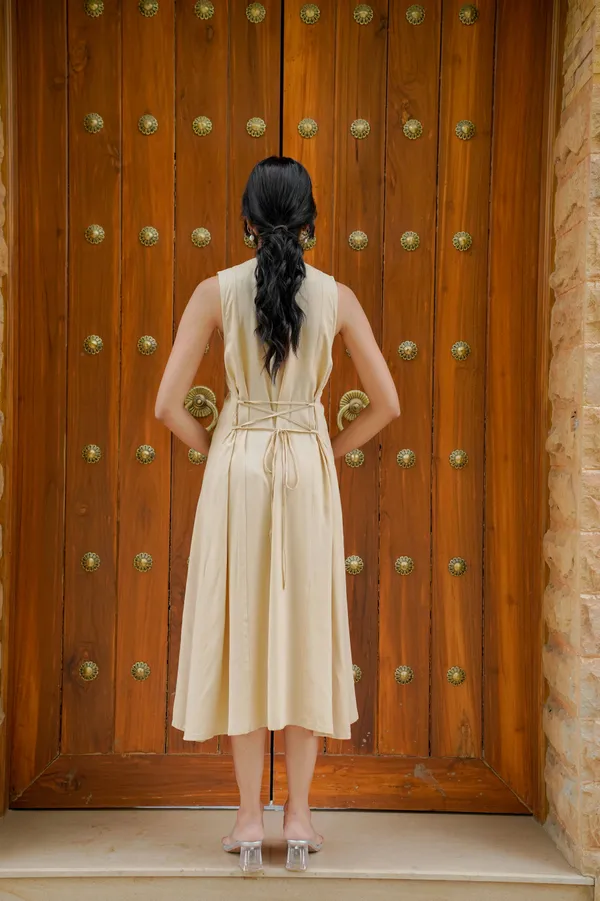 Nude_rayon_midi_dress