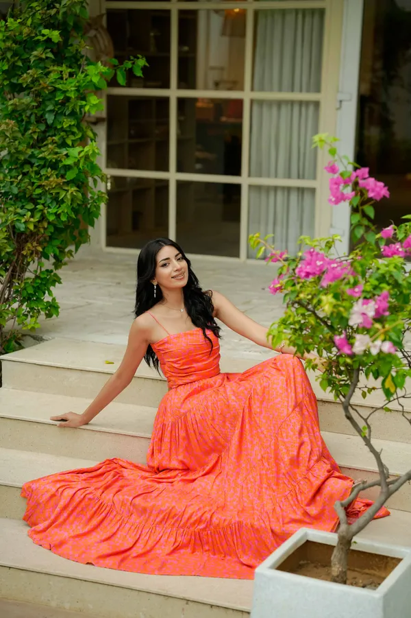 Orange_Layered_maxi_dress