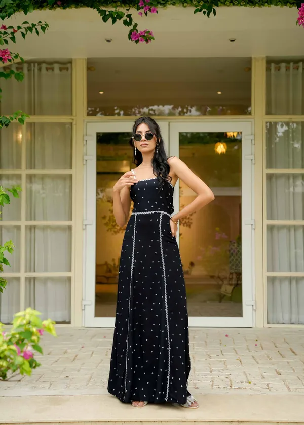 black rayon dress 70s Jean Muir Rayon Dress