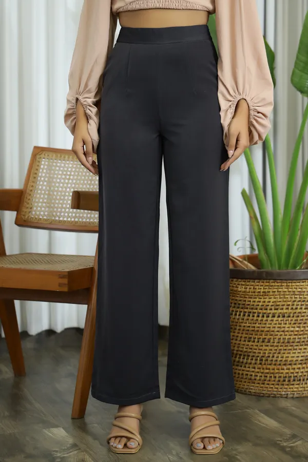 Charcoal_Blended_Fabric_Firefly_High_Waist_Pants_For_Women