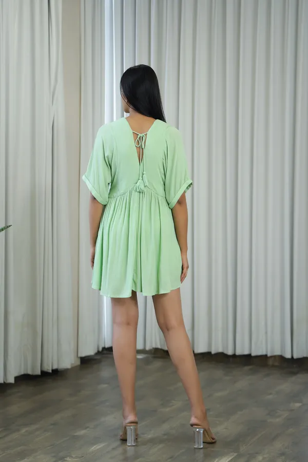 Green_Cotton_Mia_Mini_Dress_For_Women