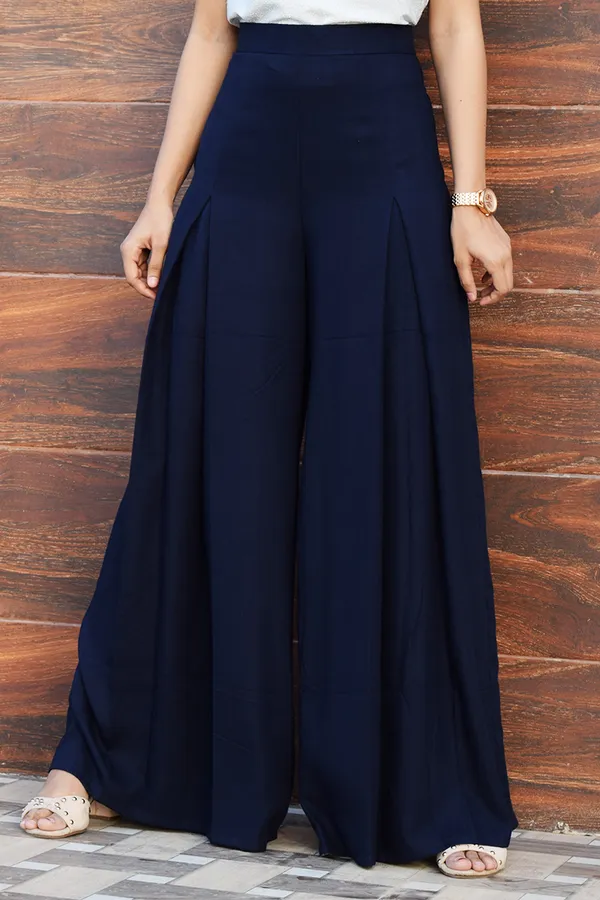 Navy_Blue_Rayon_Palm_Palazzo_Pants_For_Women
