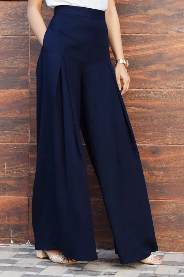 Navy_Blue_Rayon_Palm_Palazzo_Pants_For_Women