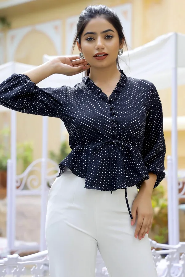 Black_Crepe__Devina_Frill_Neck_Top_For_Women