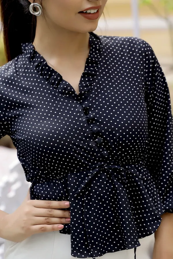 Black_Crepe__Devina_Frill_Neck_Top_For_Women