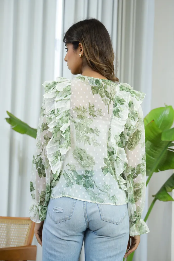 Cream_Georgette_Isabelle_Frill_Top_For_Women