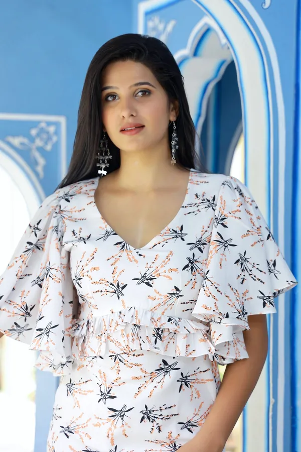 White_Crepe__Vanilla_Mini_Dress_For_Women