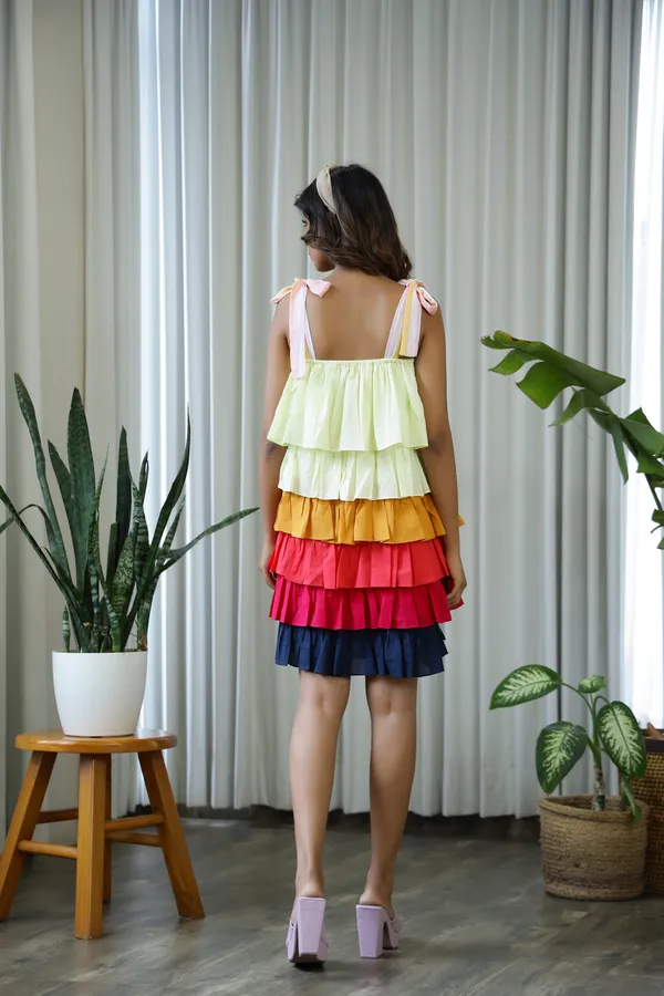 Multicolor_Cotton_Pop_Mini_Dress_For_Women