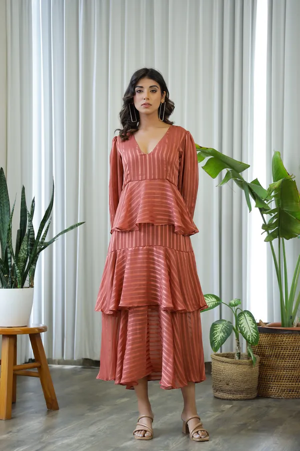 Rust_Chiffon_Hailey_Layered_Midi_Dress_For_Women
