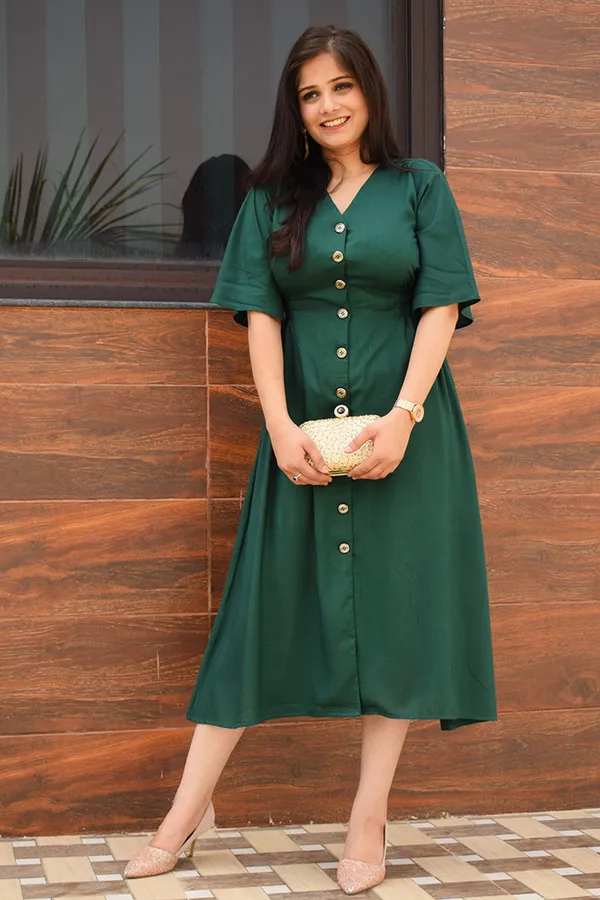 Green_Rayon_Aura_Button_Down_Dress_For_Women