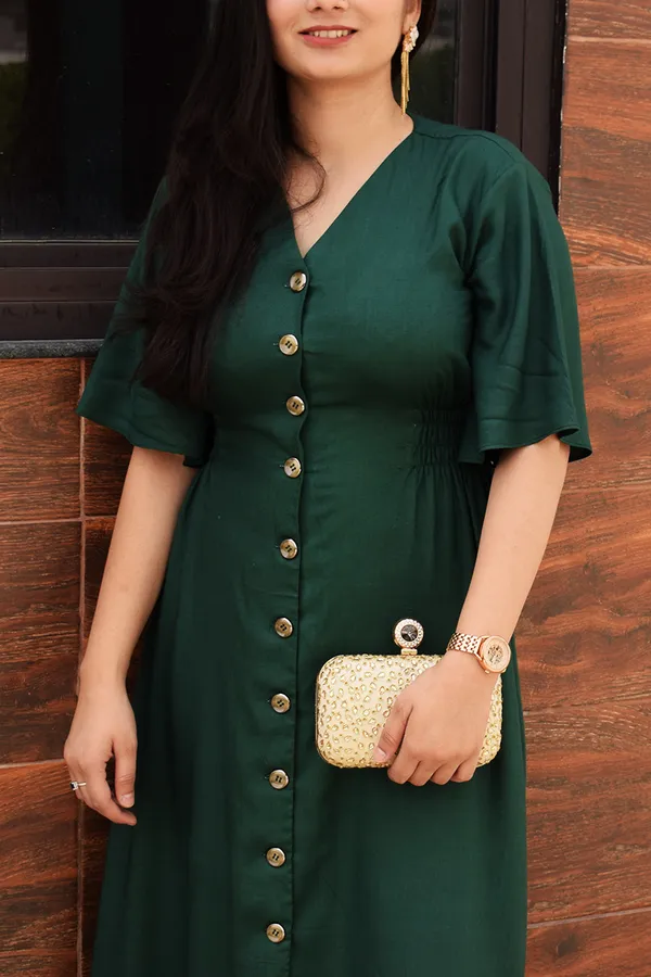 Green_Rayon_Aura_Button_Down_Dress_For_Women
