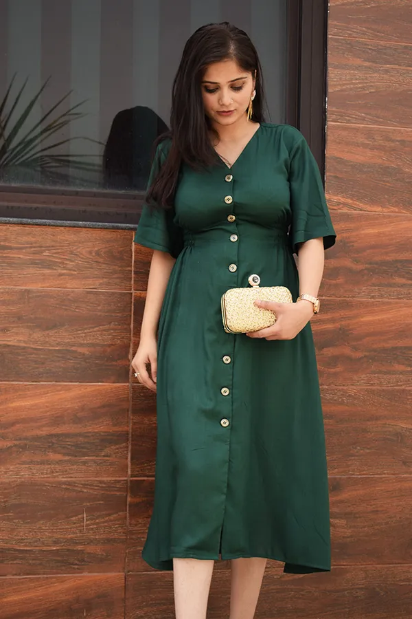 Green_Rayon_Aura_Button_Down_Dress_For_Women