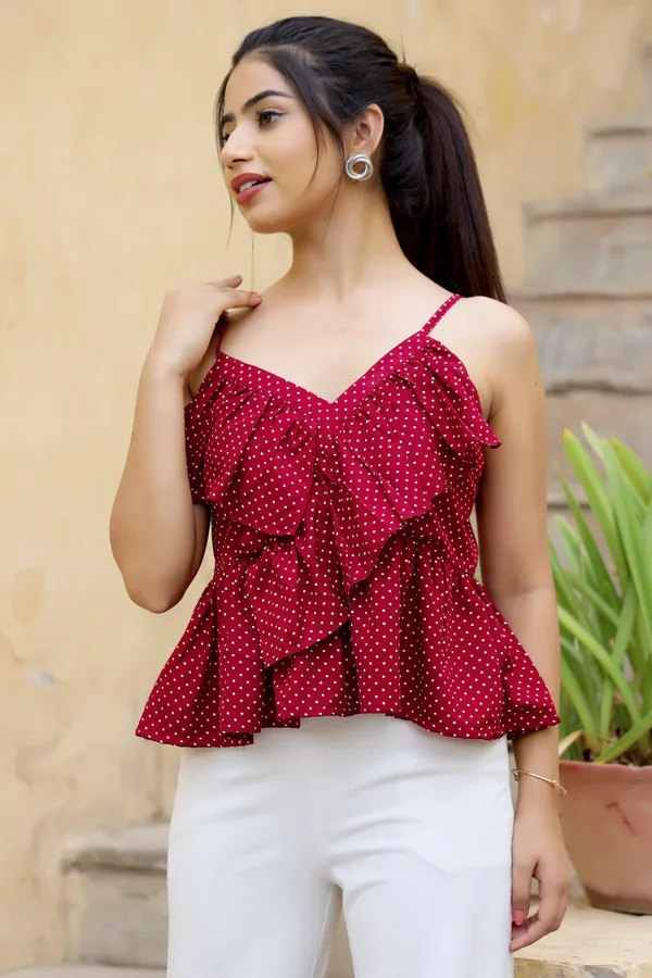 Maroon_Crepe_Michelle_Top_For_Women