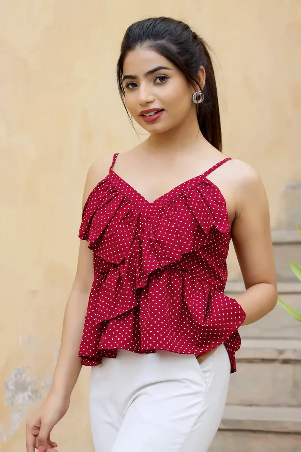 Maroon_Crepe_Michelle_Top_For_Women